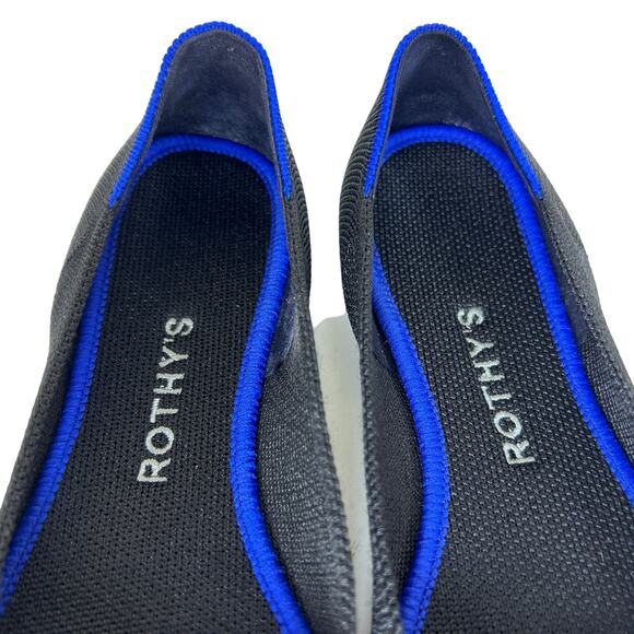 Rothy's The Flat Solid‎ Black Round Toe Knit Washable Ballet Shoe Women's Size 6 - Picture 6 of 8